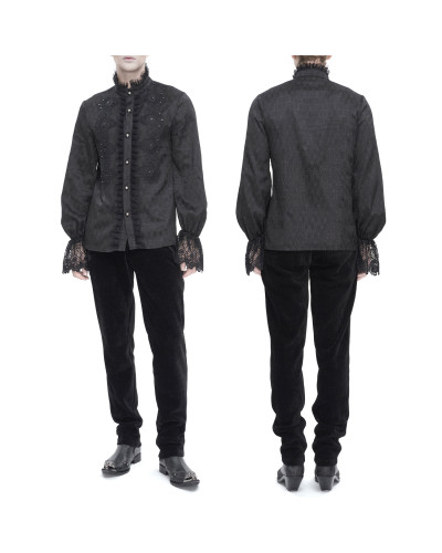 Camisa Gótica Negra para Hombre