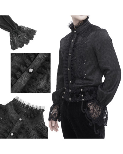 Camisa Gótica Negra para Hombre