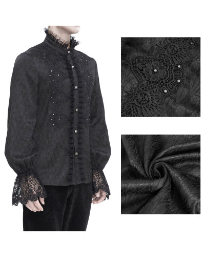 Camisa Gótica Negra para Hombre