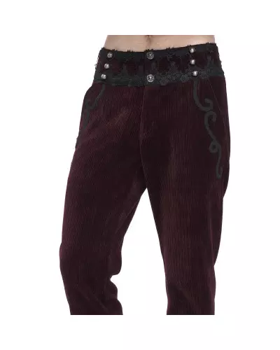 Red Elegant Pants for Men from Devil Fashion Brand at €89.00