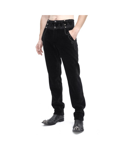 Pantalón Gótico Rojo Elegante para Hombre