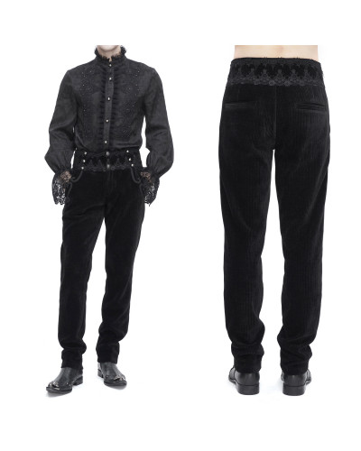 Pantalón Gótico Rojo Elegante para Hombre
