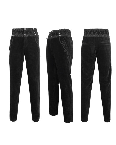 Pantalón Gótico Rojo Elegante para Hombre