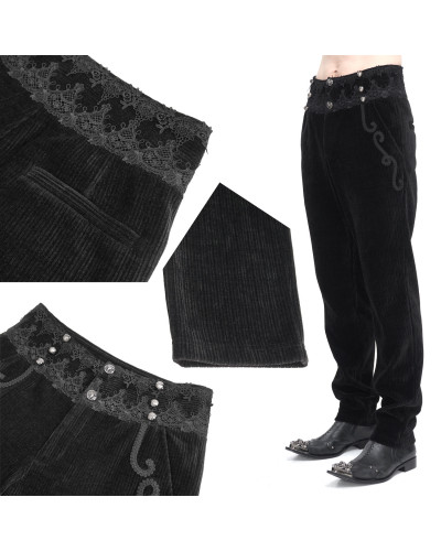 Red Elegant Gothic Pants for Men
