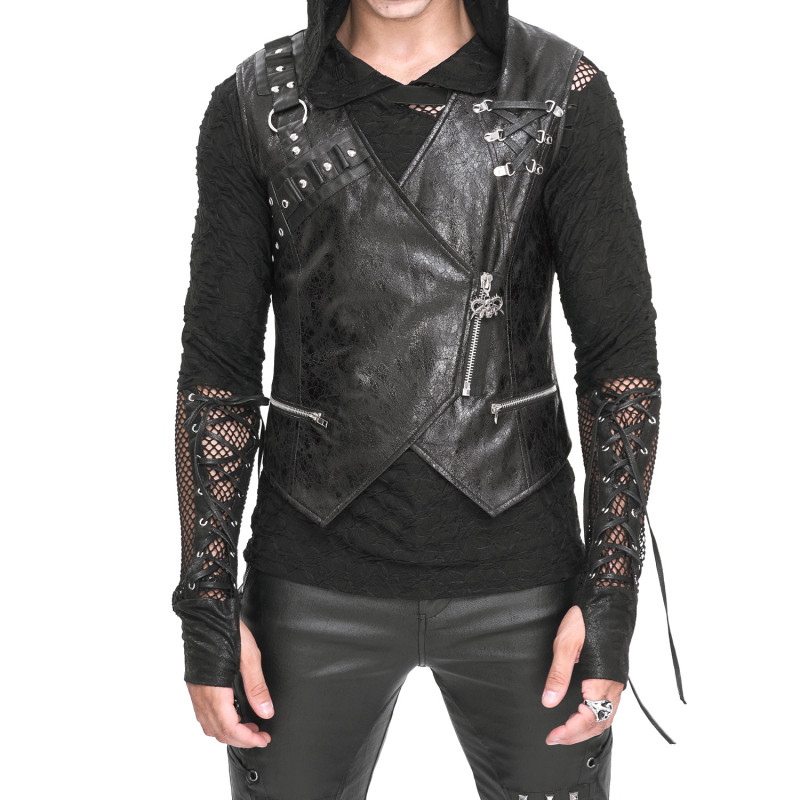 Asymmetrische Gothic Weste für Männer