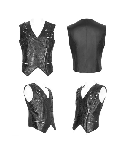 Asymmetrische Gothic Weste für Männer