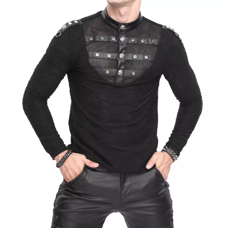 T-Shirt with Mesh for Men from Devil Fashion Brand at €55.00
