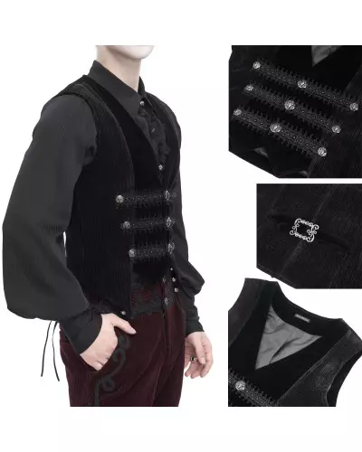 Black Vest for Men from Devil Fashion Brand at €79.90