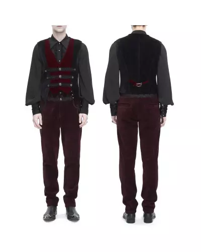 Gilet Noir et Rouge pour Homme de la Marque Devil Fashion à 79,90 €