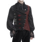 Gilet Noir et Rouge Asymétrique pour Homme Gilet Noir et Rouge Asymétrique pour Homme