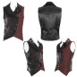 Gilet Noir et Rouge Asymétrique pour Homme Gilet Noir et Rouge Asymétrique pour Homme