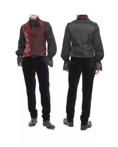 Colete Vermelho Assimétrico para Homem da Marca Devil Fashion por 79,90 €