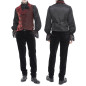Gilet Rouge Asymétrique pour Homme Gilet Rouge Asymétrique pour Homme