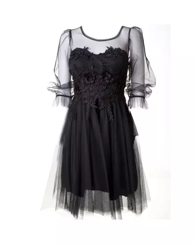 Dress with Guipure and Tulle