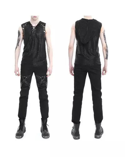 T-Shirt with Mesh and Hood for Men from Devil Fashion Brand at €49.90