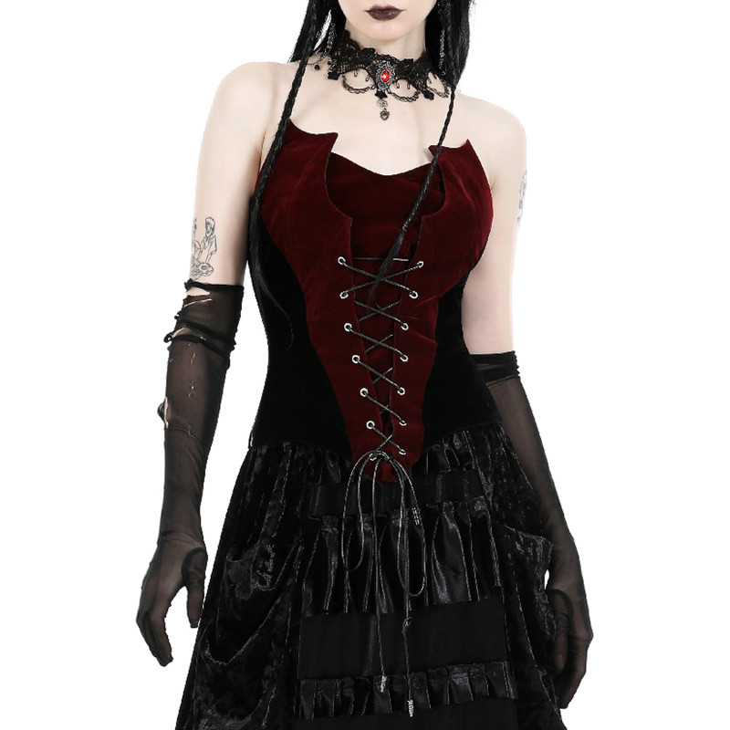 Elegant Gothic Velvet T-Shirt