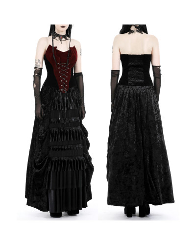 Elegant Gothic Velvet T-Shirt