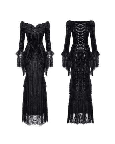 Langes Kleid mit Schnürung der Dark in love-Marke für 72,50 €