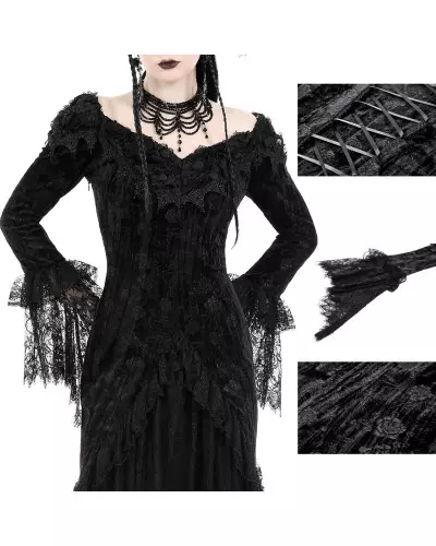 Langes Kleid mit Schnürung der Dark in love-Marke für 72,50 €