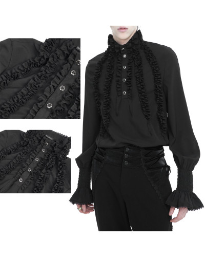 Camisa Gótica Negra para Hombre