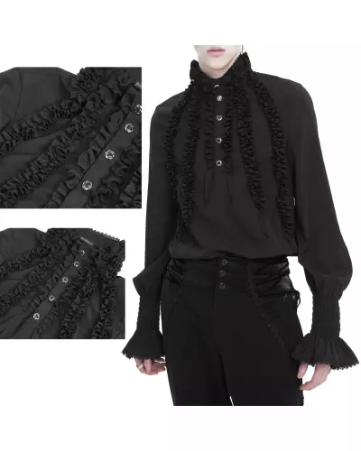 Chemise Noire pour Homme de la Marque Devil Fashion à 75,00 €