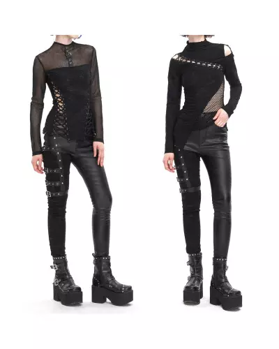 Asymmetrische Hose mit Schnallen der Devil Fashion-Marke für 91,00 €