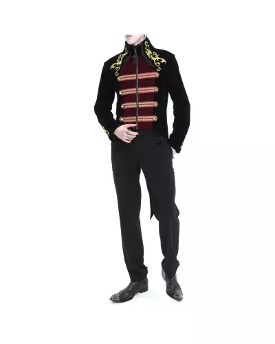 Elegante Schwarz-Rote Jacke für Männer der Devil Fashion-Marke für 175,00 €