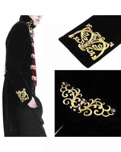 Elegante Schwarz-Rote Jacke für Männer der Devil Fashion-Marke für 175,00 €