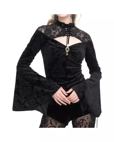T-Shirt with Black Lace
