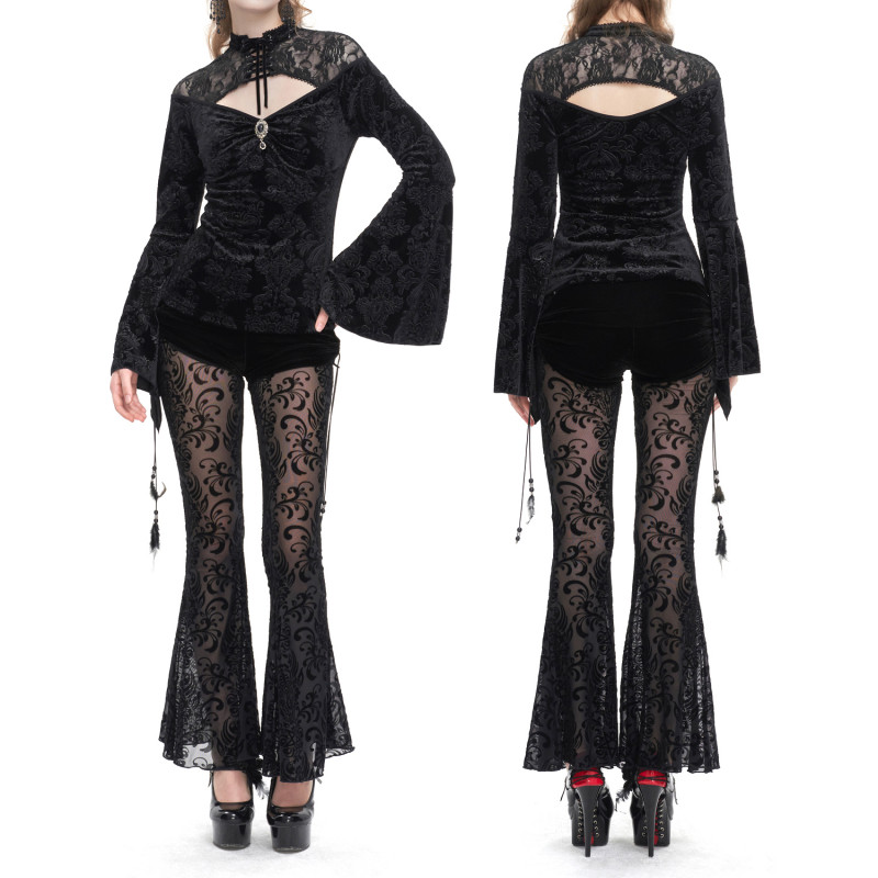 T-Shirt with Black Lace