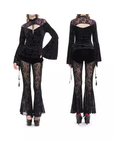 T-Shirt mit Lilaner Spitze der Devil Fashion-Marke für 65,00 €