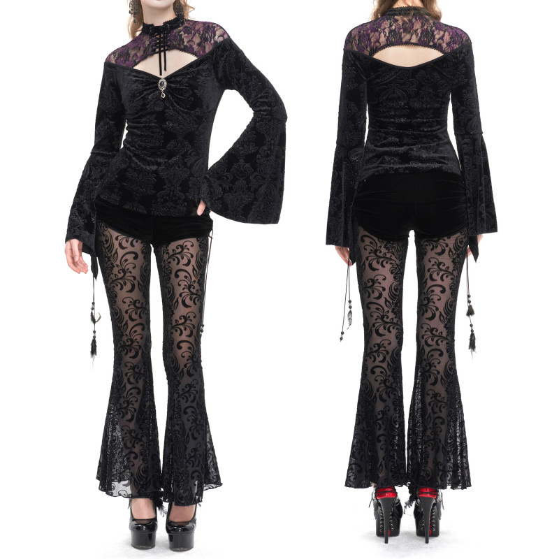 T-Shirt with Violet Lace