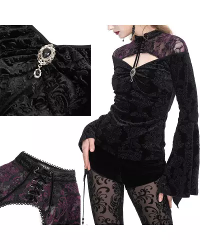 T-Shirt with Violet Lace from Devil Fashion Brand at €65.00
