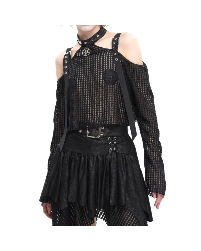 Gothic T-Shirt mit Pentagramm
