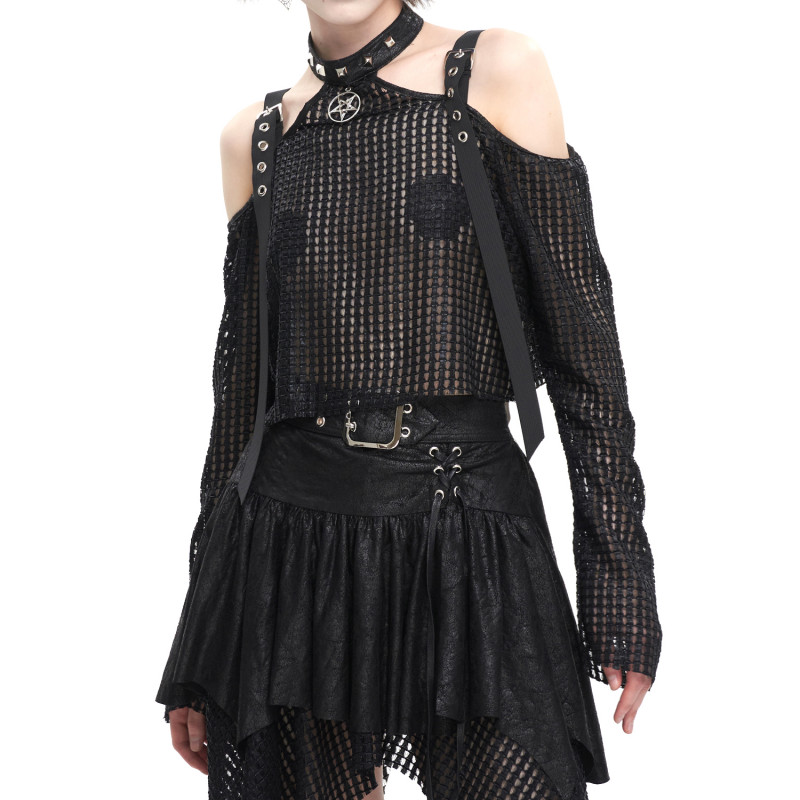 Gothic T-Shirt mit Pentagramm