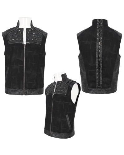 Gilet Gothique avec Croisés pour Homme