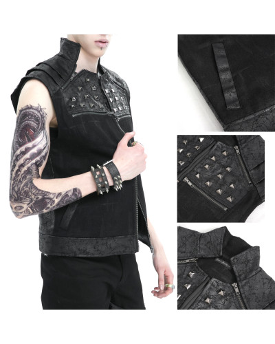 Gilet Gothique avec Croisés pour Homme