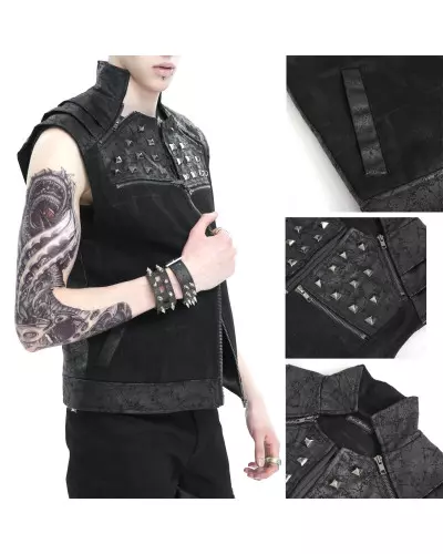 Vest with Studs for Men from Devil Fashion Brand at €125.00