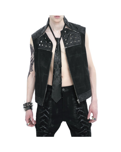Gilet Gothique avec Croisés pour Homme