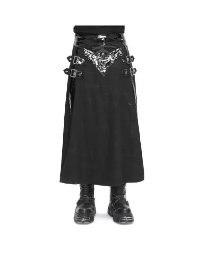 Skirt with Faux Leather for Men