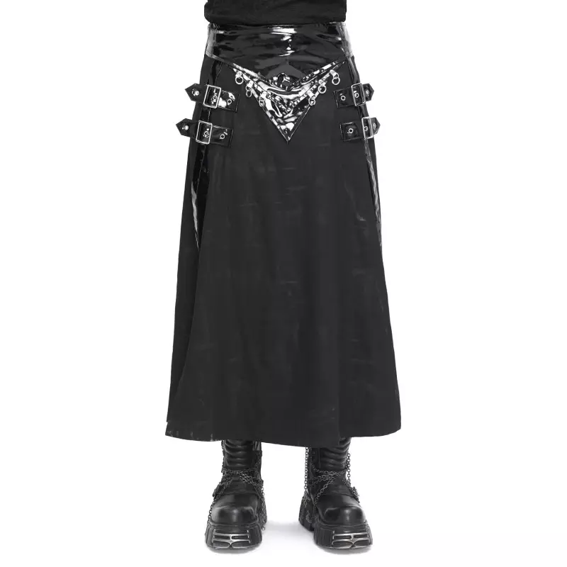 Skirt with Faux Leather for Men from Devil Fashion Brand at €105.00
