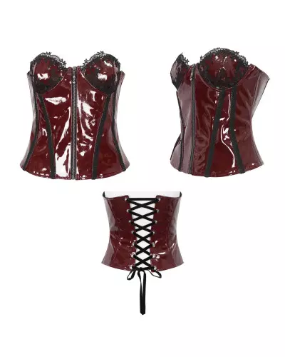 Red Corset with Zipper from Devil Fashion Brand at €69.00