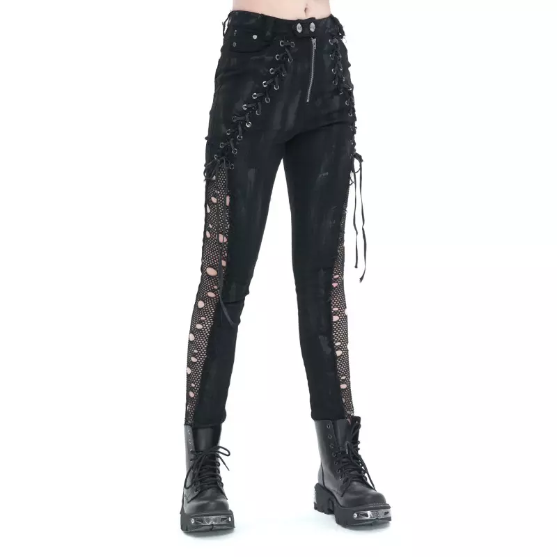 Devil Fashion Women Black Gothic Buckle Mesh Faux Leather Leggings Sexy  Pants (XL) : : Clothing, Shoes & Accessories