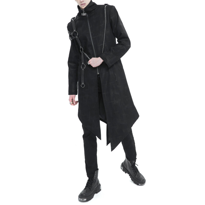 Asymmetrische Gothic Jacke mit Kapuze für Männer