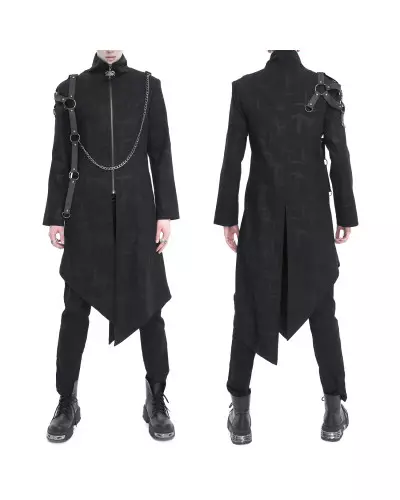 Asymmetrische Jacke mit Kette für Männer der Devil Fashion-Marke für 159,90 €