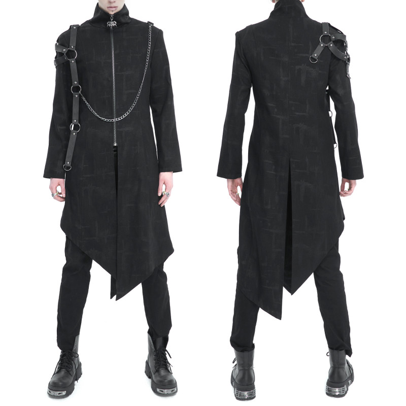 Chaqueta Asimétrica con Cadena para Hombre
