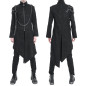 Asymmetric Jacket with Chain for Men Asymmetric Jacket with Chain for Men