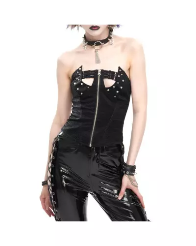Corset with Zipper and Studs