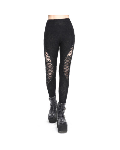 Legging Gótico Transparente Negro