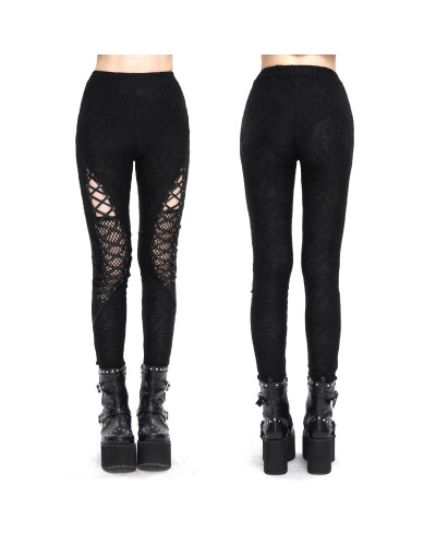 Legging Gótico Transparente Negro